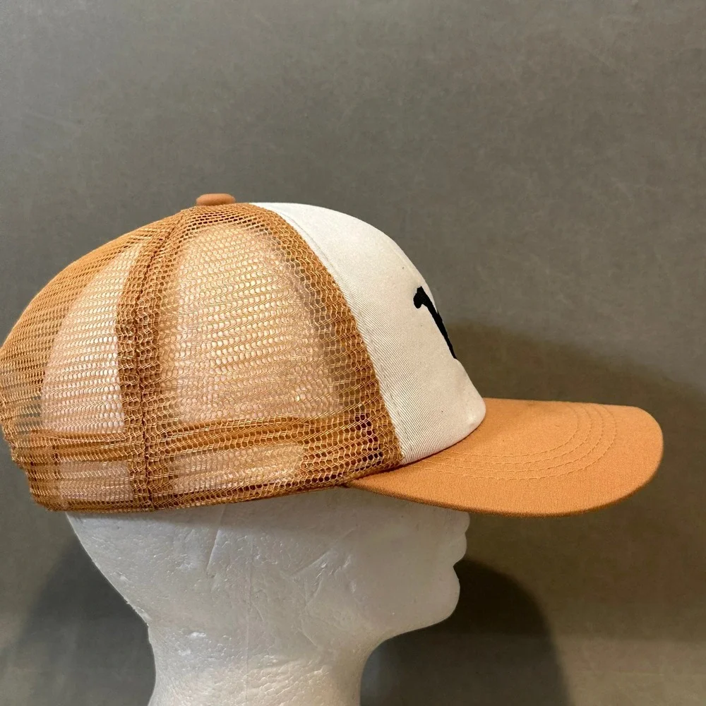 Camel Towing Funny Trucker Hat Tan White Mesh Snapback Novelty Cap